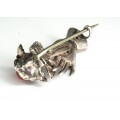 RAR : brosa victoriana. cca 1870 argint & carneol Marea Britanie